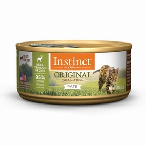 Instinct Original Real Venison Pate Grain-Free Canned Cat Food 5.5oz pet health pet wellness pet pain relief pet probiotic pet calming