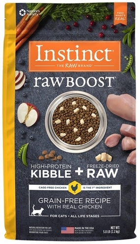 Instinct Raw Boost Grain-Free Real Chicken Dry Cat Food freeze dried dog food raw food for dogs dog freeze meal high protein dog food grain free freeze dog food