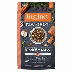 Instinct Raw Boost Grain-Free Real Salmon Dry Cat Food freeze dried dog food raw food for dogs dog freeze meal high protein dog food grain free freeze dog food