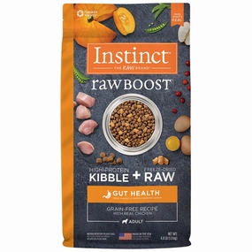 Instinct Raw Boost Gut Health Real Chicken Grain-Free Dry Dog Food freeze dried dog treats dog freeze snacks raw dog treat dehydrated dog food meat dog snack