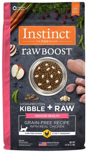 Instinct Raw Boost Indoor Grain-Free Real Chicken Dry Cat Food freeze dried dog food raw food for dogs dog freeze meal high protein dog food grain free freeze dog food