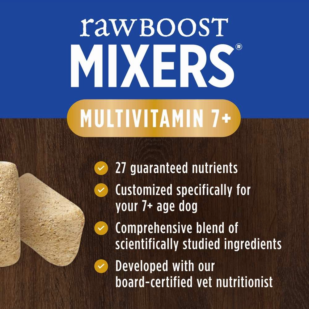 Instinct Raw Boost Mixers Multivitamin 7  Beef Grain-Free Adult & Senior Freeze-Dried Raw Dog Food Topper 5.5oz (Exp 19Apr25)