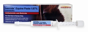 Ivercide Ivermectin Equine Wormer Paste 1.87%, 6.08 gm poultry remedies poultry supplement goat vitamins sheep probiotics animal health boost