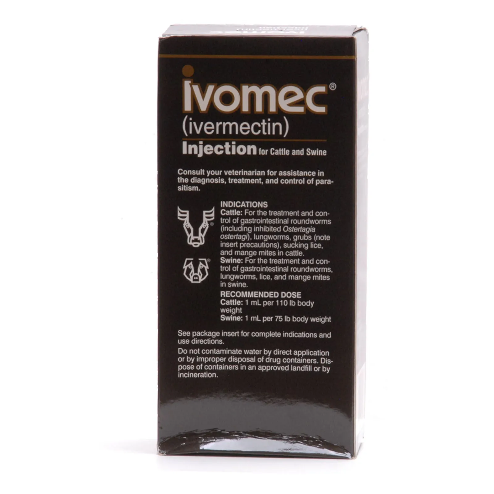 IVOMEC Injection (1%) Wormer for Cattle & Swine
