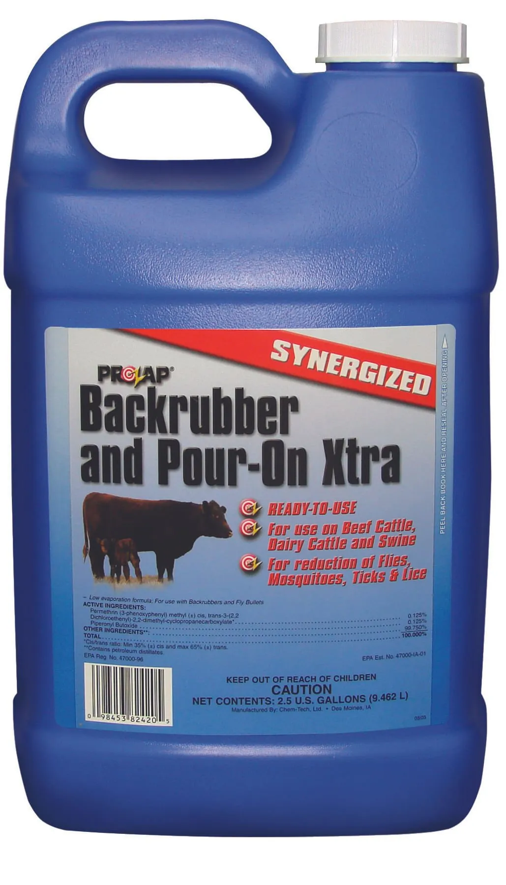 Jeffers Cattle Rub Tub, 4 Piece Kit for Fly Control