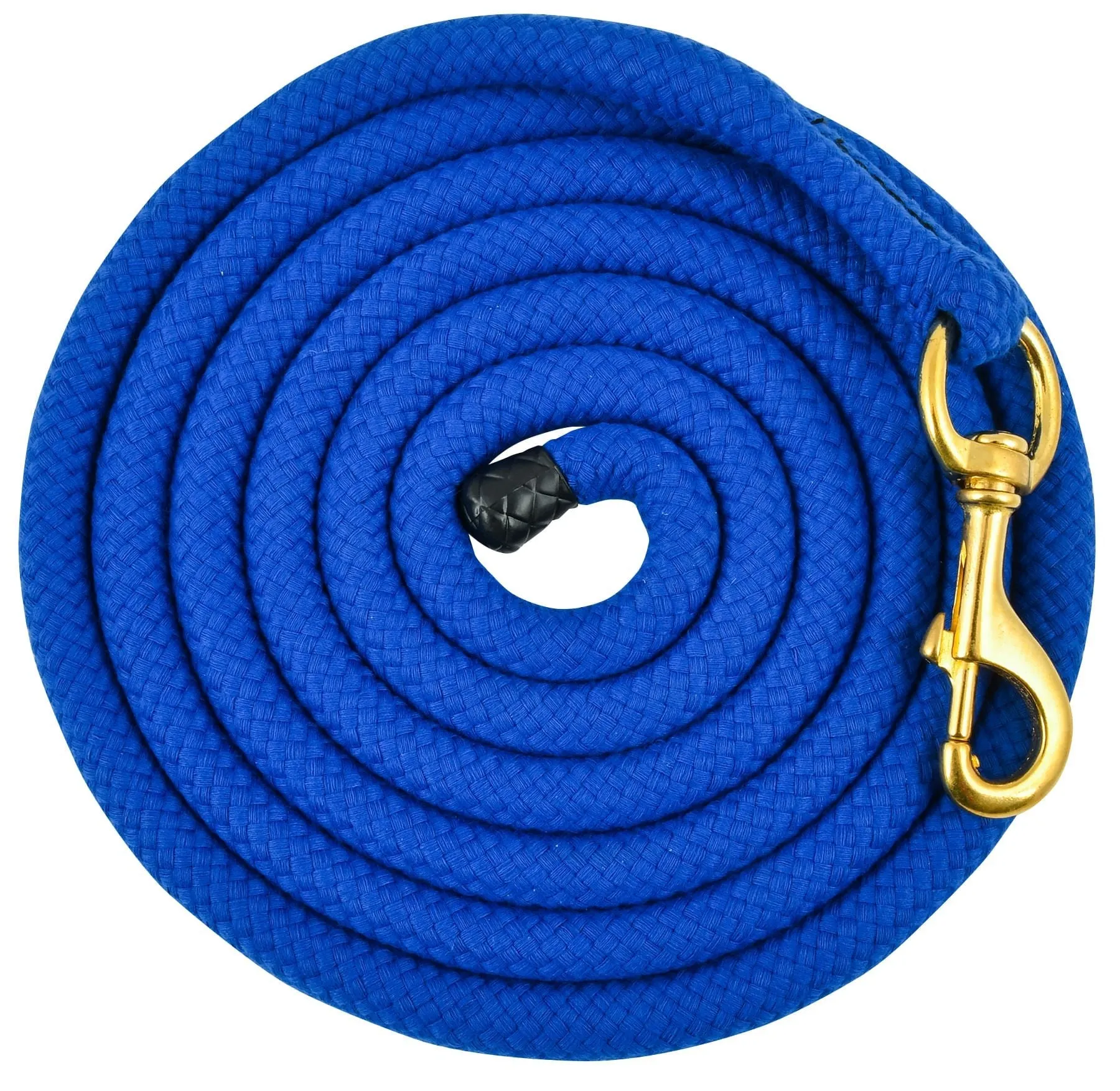 Jeffers Cotton Horse Lead Rope, 3/4" x 10'L with Brass Bolt Snap