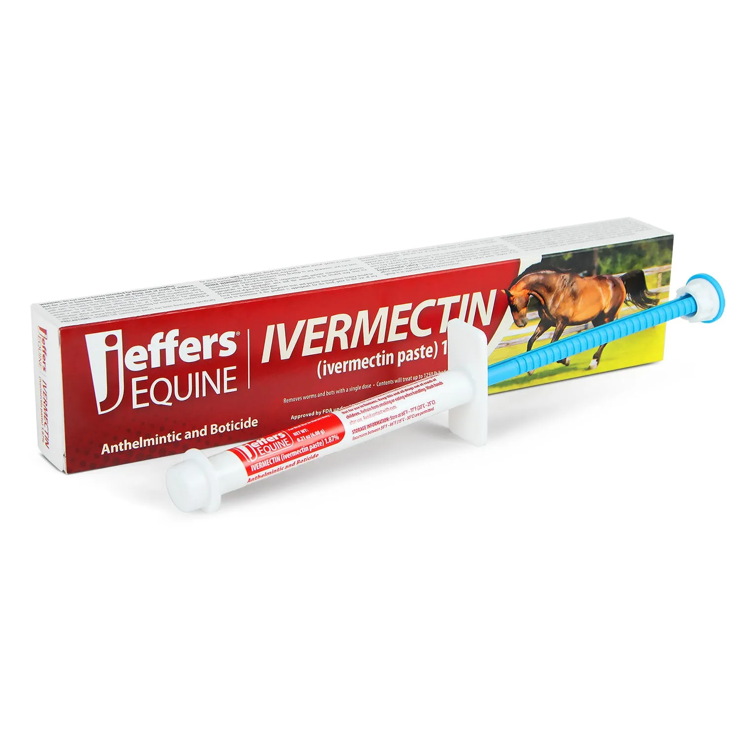 Jeffers Ivermectin Horse Dewormer Gel, Apple Flavored