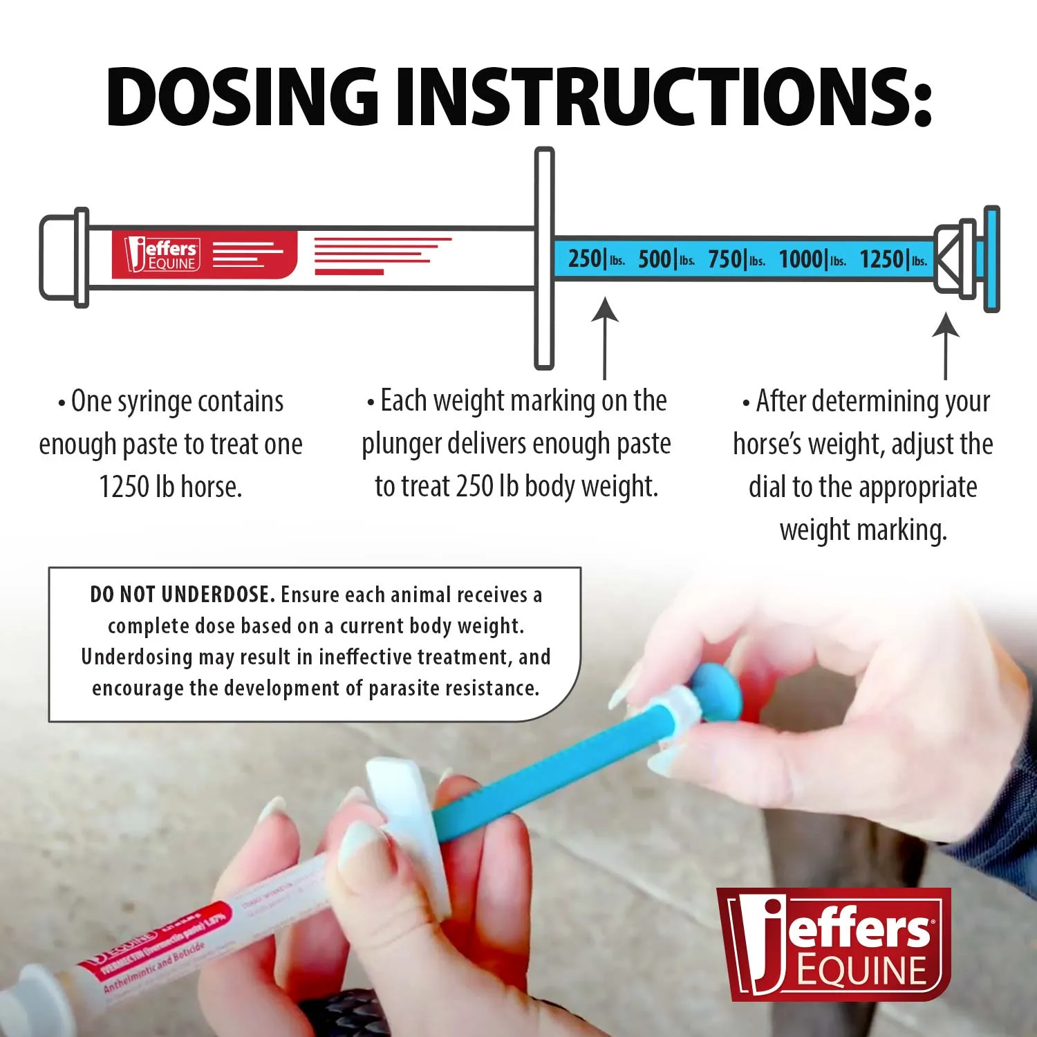 Jeffers Ivermectin Horse Dewormer Gel, Apple Flavored