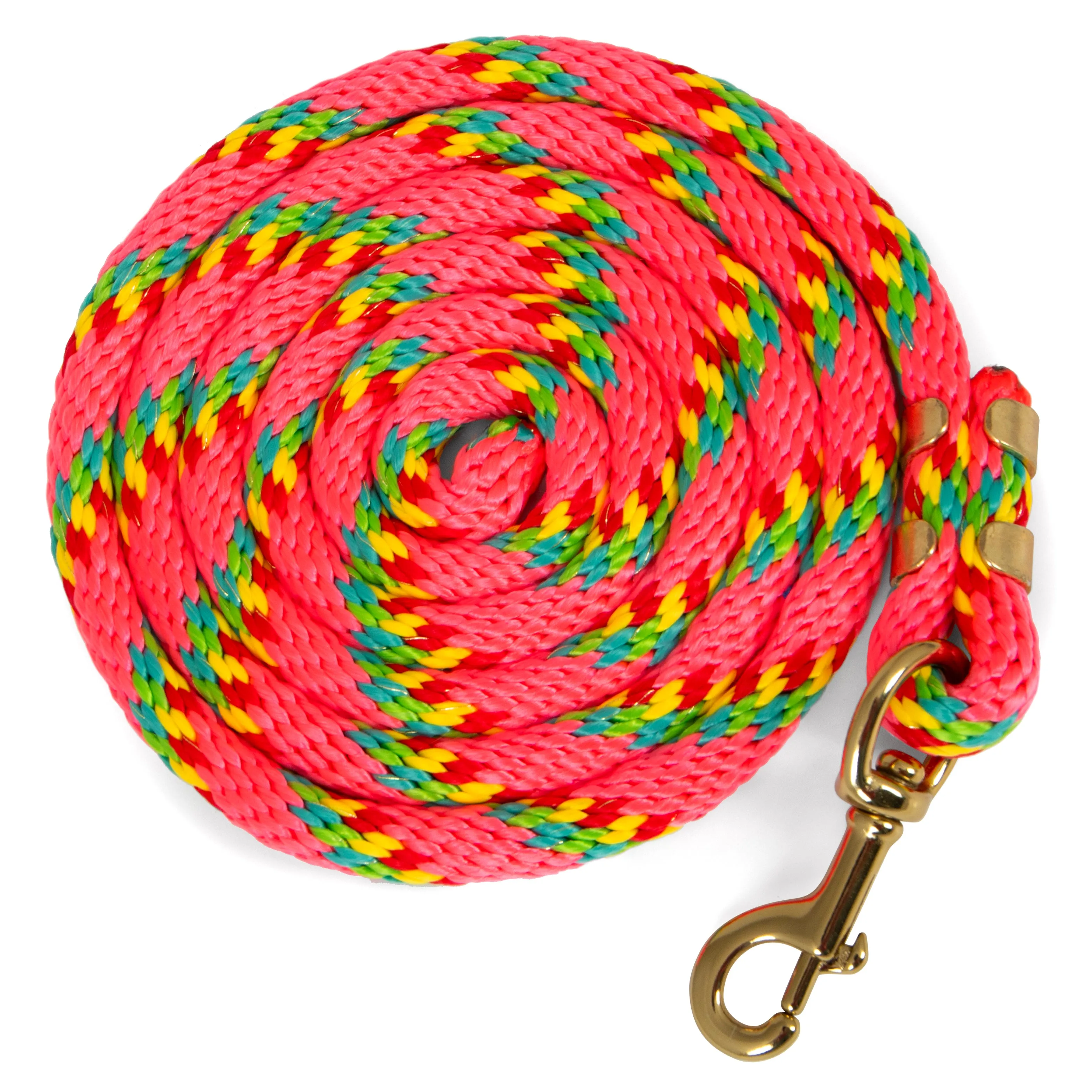 Jeffers Neon Poly Lead Rope with Bolt Snap, 8'