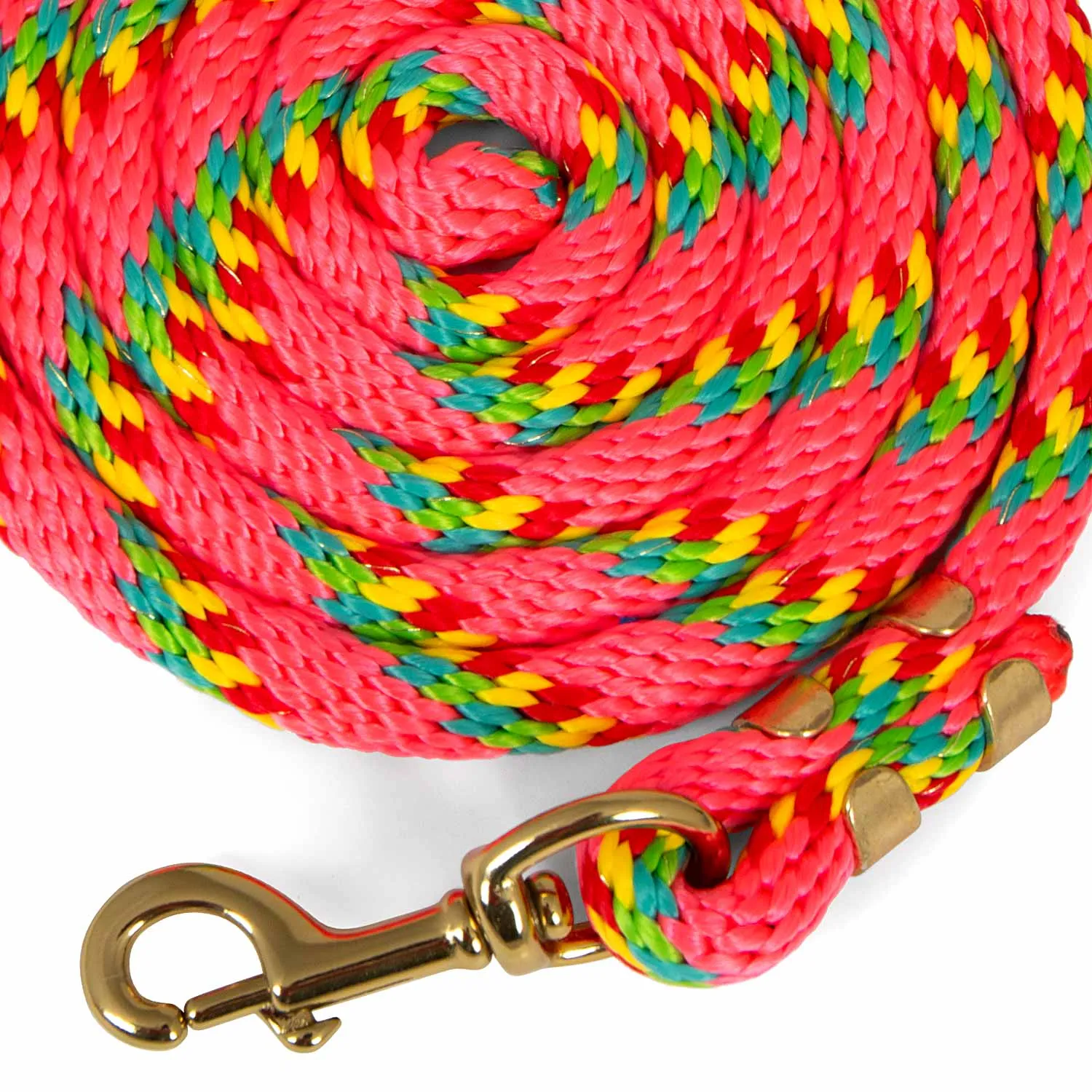 Jeffers Neon Poly Lead Rope with Bolt Snap, 8'