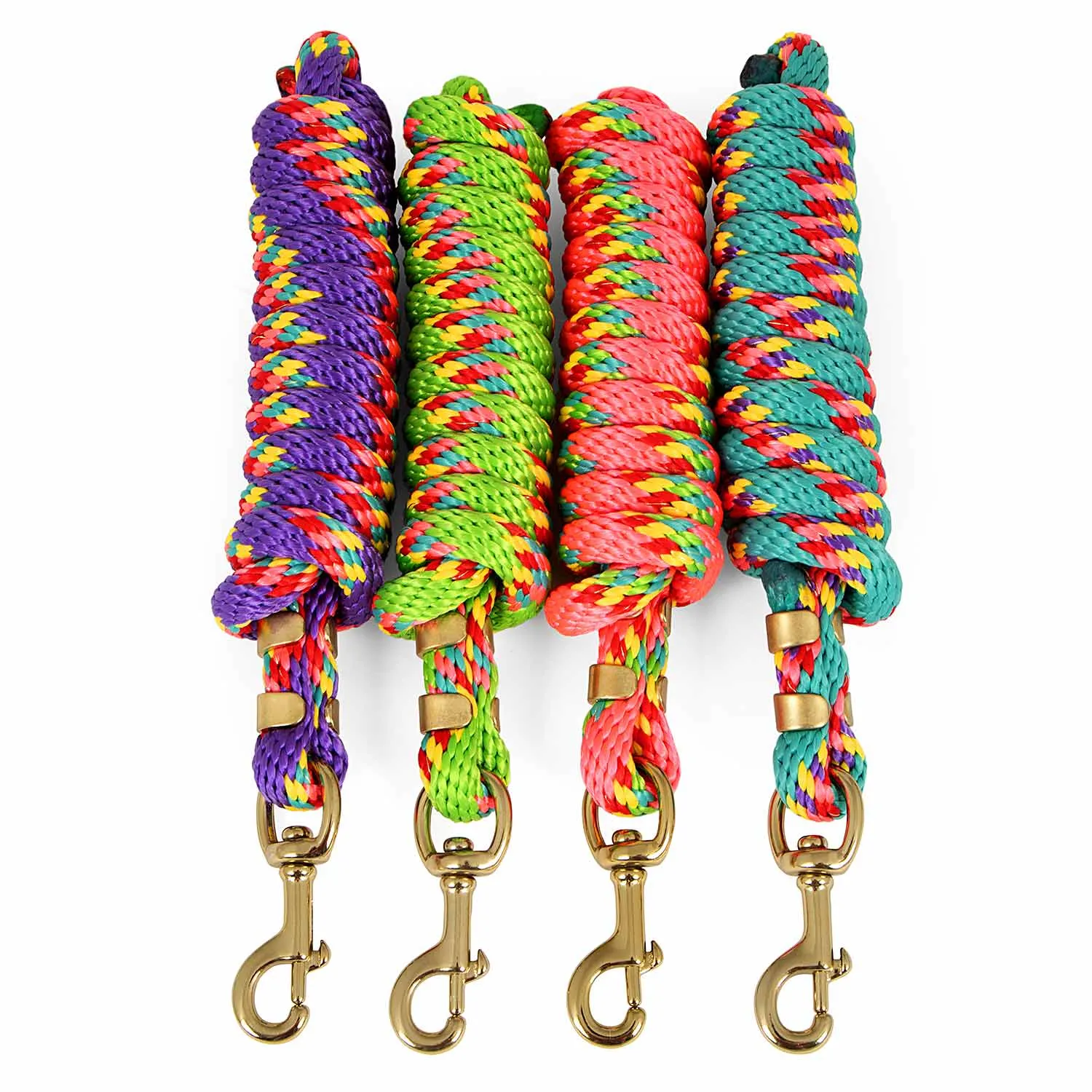 Jeffers Neon Poly Lead Rope with Bolt Snap, 8'