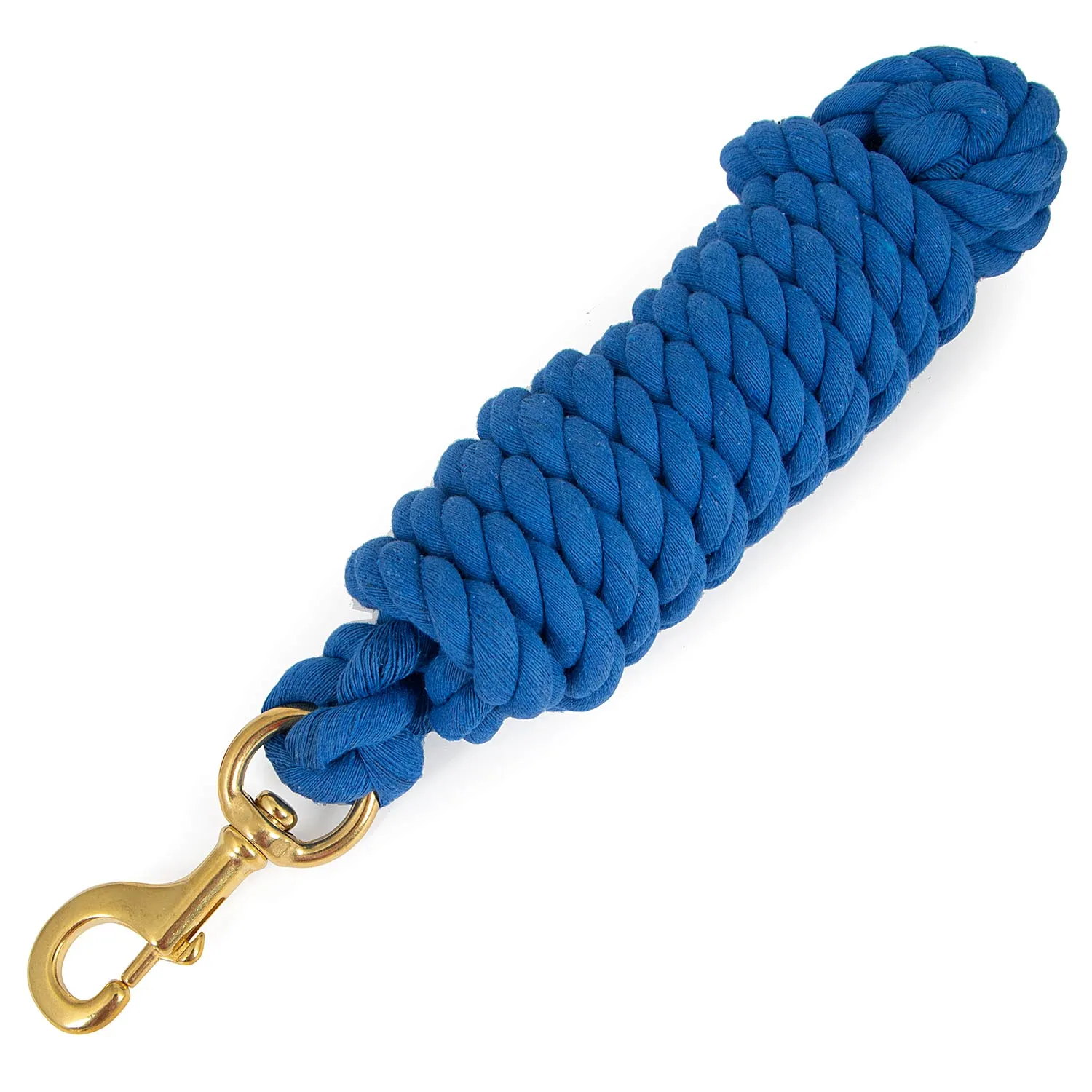 Jeffers Solid Cotton Horse Lead Ropes with Brass Bolt Snap, 10' L