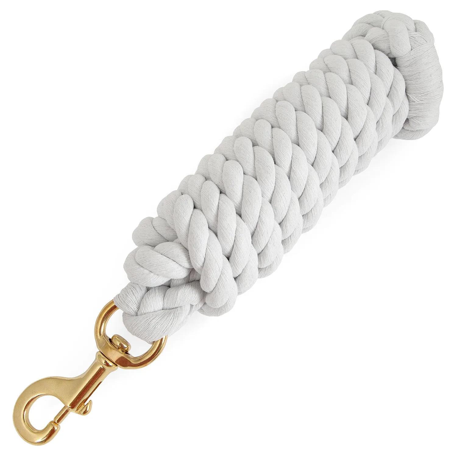 Jeffers Solid Cotton Horse Lead Ropes with Brass Bolt Snap, 10' L