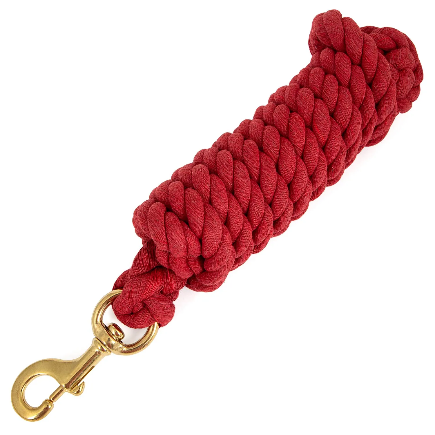 Jeffers Solid Cotton Horse Lead Ropes with Brass Bolt Snap, 10' L