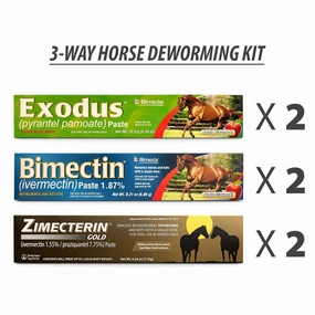 Jeffers 3-Way Horse Deworming Kit (6 Tubes Included) tuff dog toys durable toys for dogs chew tested toys hard chew toy strong plush