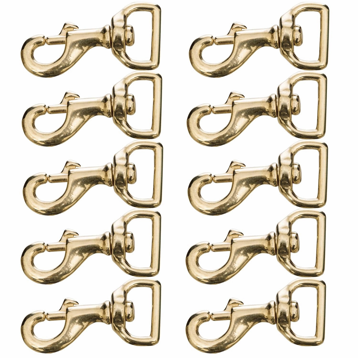 Jeffers Brass-Plated Bolt Snap Packs