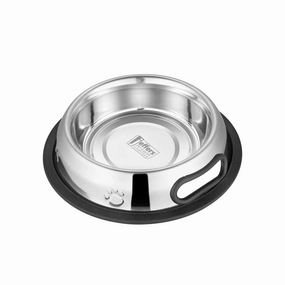 Jeffers Embossed No-Tip Anti-Skid Stainless Steel Pet Bowls cat grooming cat shampoo cat conditioner cat comb cat grooming glove
