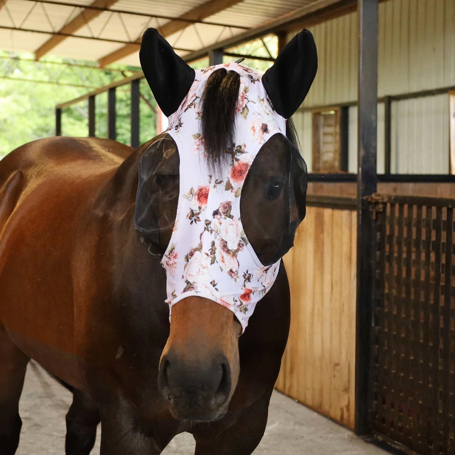 Jeffers Expression Lycra Horse Fly Mask with Ears