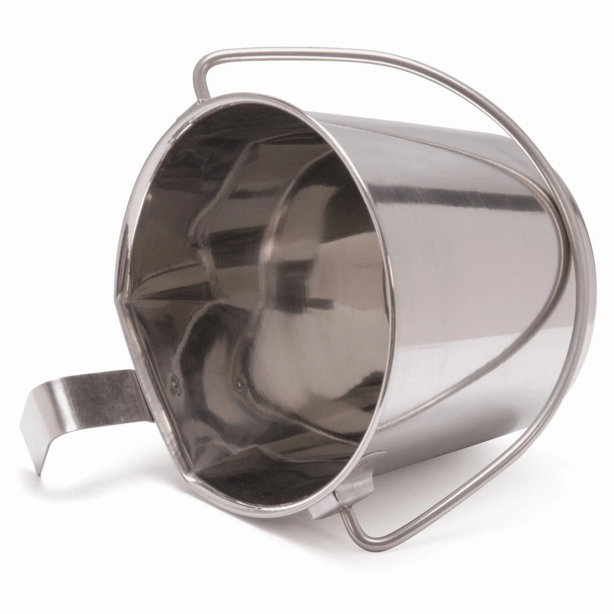 Jeffers Flat-Sided Stainless Steel Pails with Hook & Handle