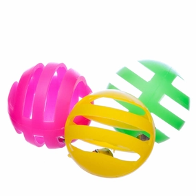 Jeffers Lattice Jingle Balls Cat Toys, 3 pk cat grooming cat shampoo cat conditioner cat comb cat grooming glove