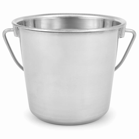 Jeffers Multi-Purpose Stainless Steel Pails with Handle chicken supplies backyard chicken coop accessories poultry food chicken vitamins