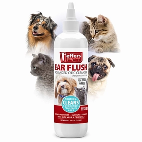 Jeffers Pet Ear Flush Advanced Ear Cleanser with Ketoconazole for Dogs & Cats plush dog toys fluffy dog toy dog cuddle toy dog toy set stuffed toy for dogs