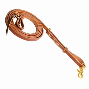 Jeffers Poplar Head Premium Oiled Harness Leather Adjustable Roping Rein cat fur care cat grooming tools cat deshedding brush cat bath kit cat nail trimmer