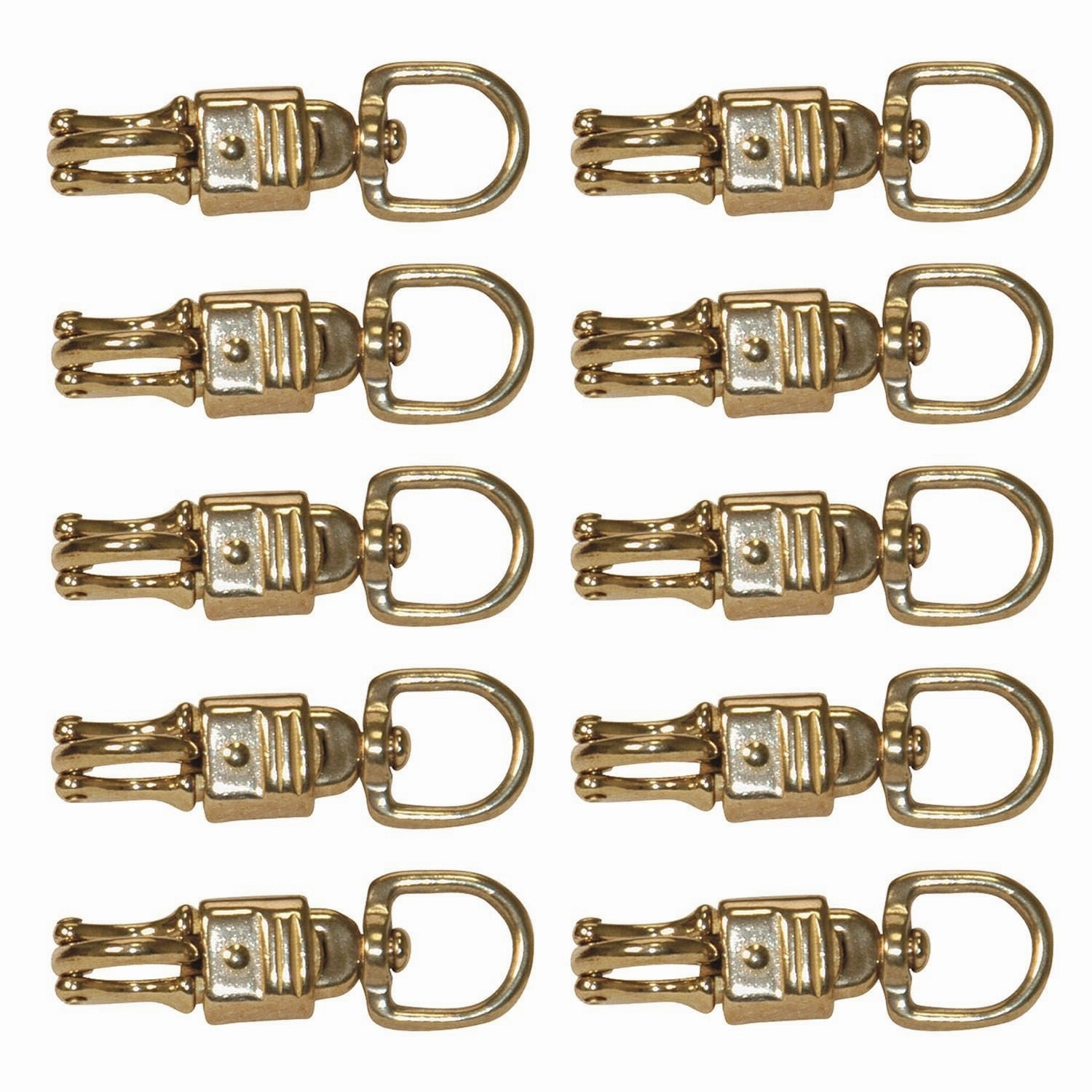 Jeffers Round Eye Brass Panic Snap, 3/4" x 3-5/8"