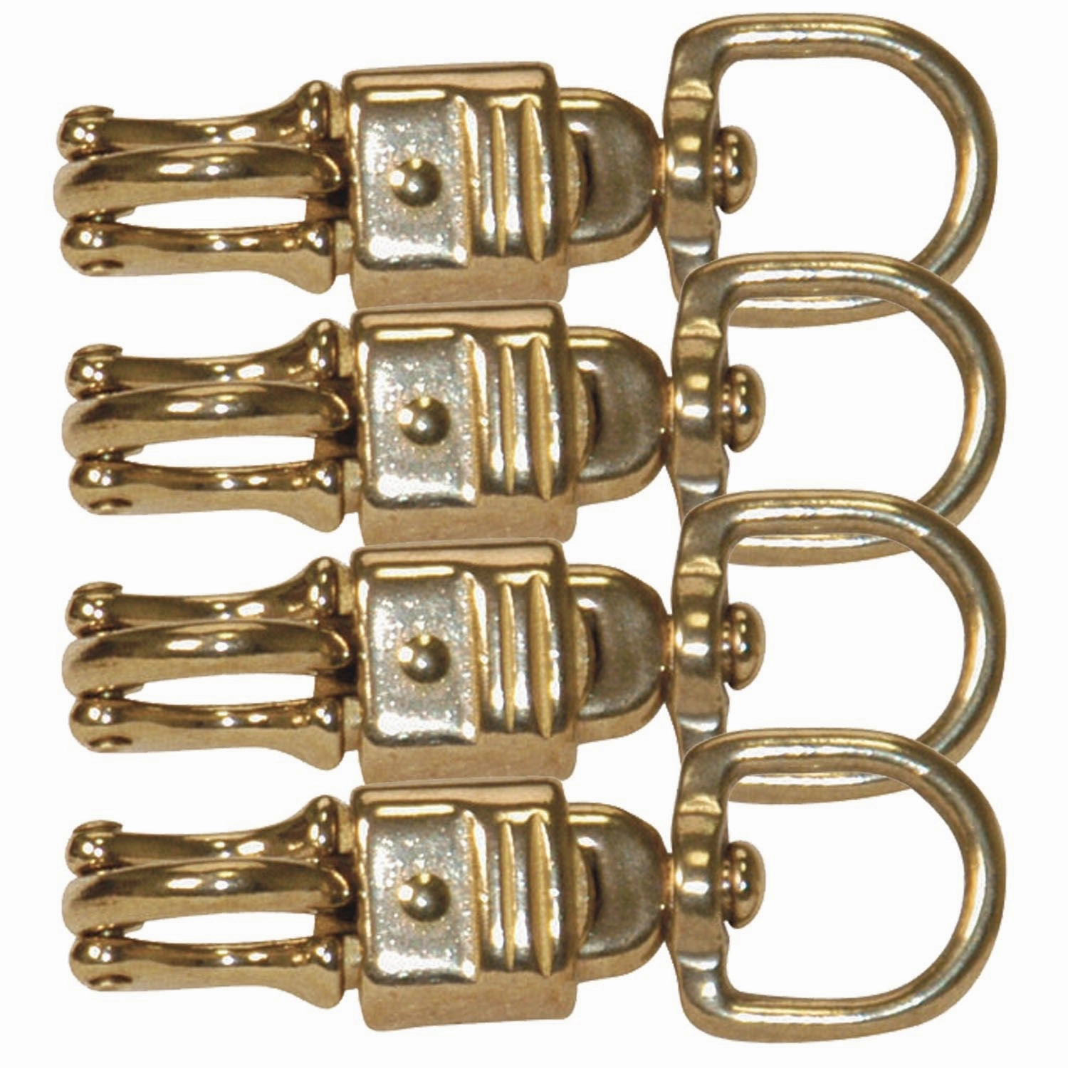 Jeffers Round Eye Brass Panic Snap, 3/4" x 3-5/8"