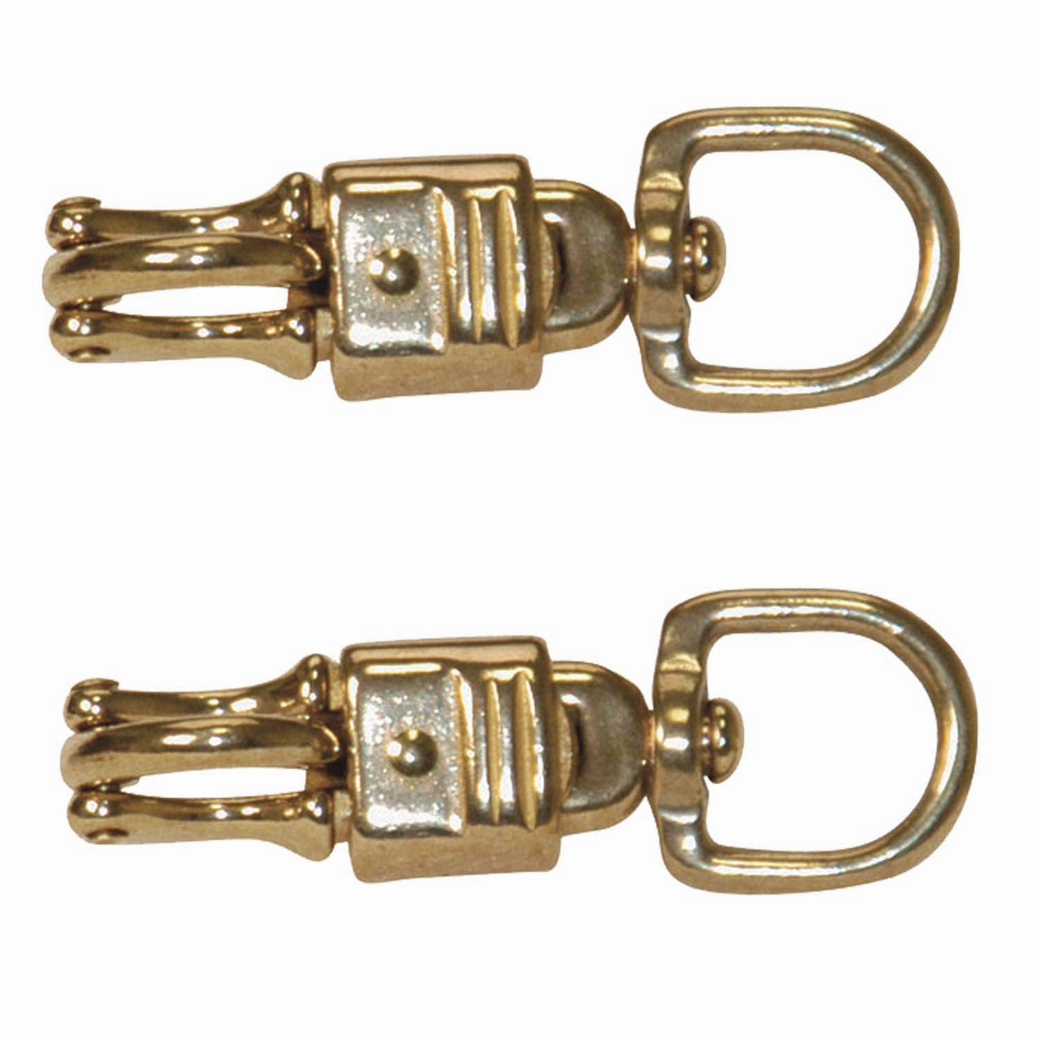 Jeffers Round Eye Brass Panic Snap, 3/4" x 3-5/8"