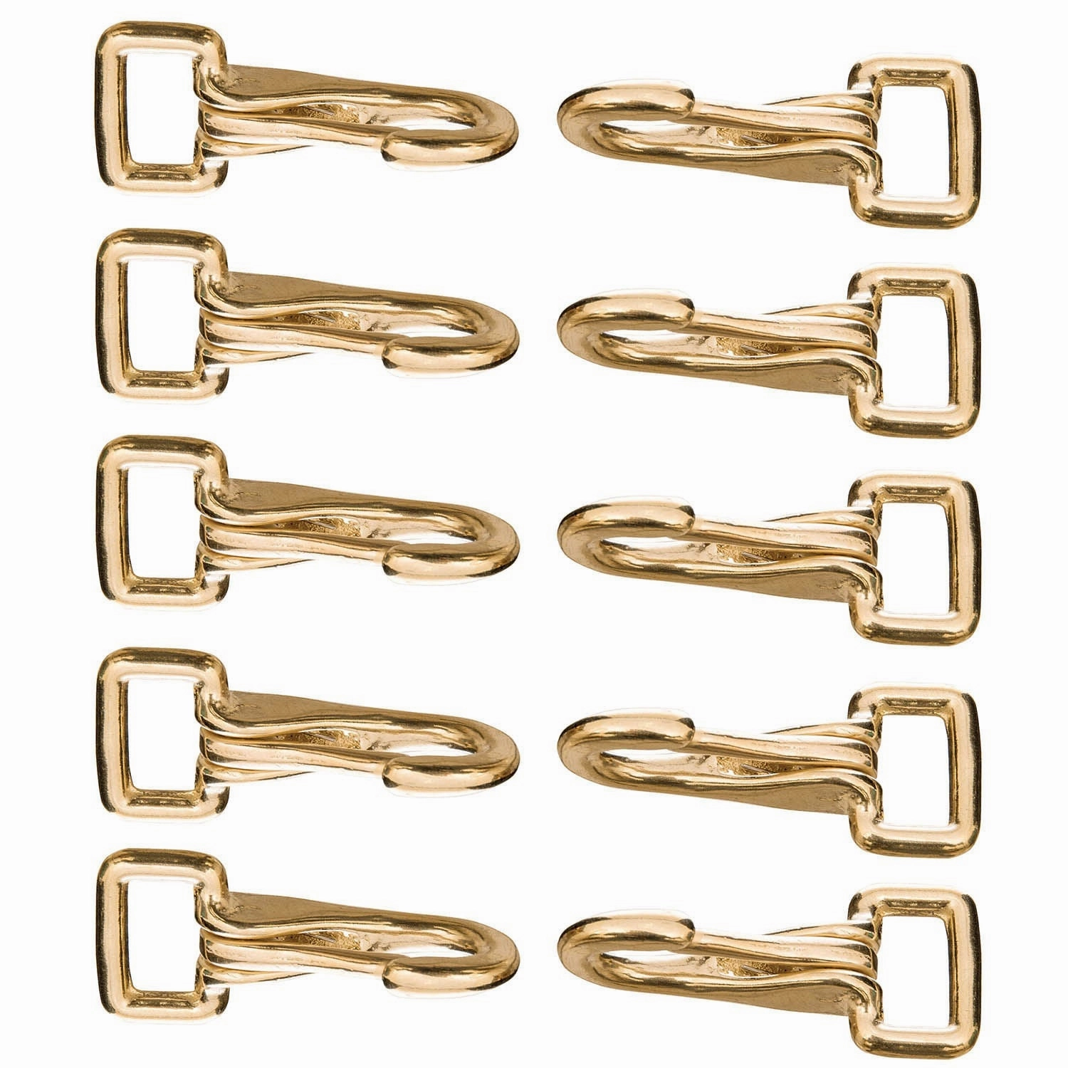 Jeffers Solid Brass Rein Spring Snap with Flat Fixed Eye