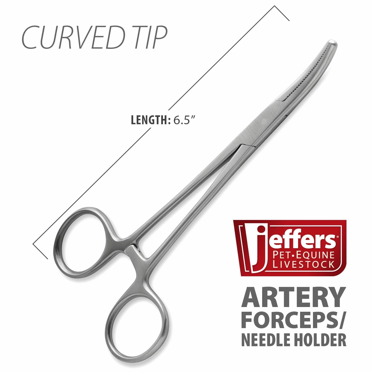 Jeffers Stainless Steel Artery Forceps/Needle Holder with Locking Mechanism, Curved or Straight Tip plush dog toys fluffy dog toy dog cuddle toy dog toy set stuffed toy for dogs