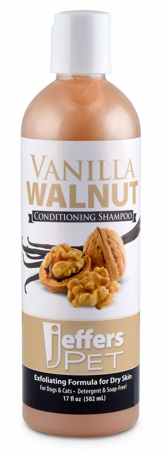 Jeffers Vanilla Walnut Conditioning Pet Shampoo cat grooming cat shampoo cat conditioner cat comb cat grooming glove