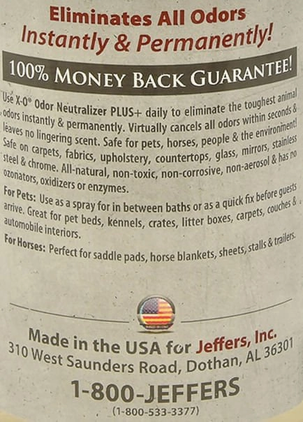 Jeffers X-O Pet Odor Neutralizer Plus   Cleaner Concentrate