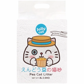 Jollycat Butter Popcorn Clumping Pea Cat Litter 8L kitten supplies kitten toys kitten food kitten litter box kitten bed
