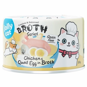 Jollycat Pure Chicken & Quail Egg In Broth Grain-Free Canned Cat Food 80g natural cat food soft cat treats freeze dried cat food organic cat treats indoor cat food
