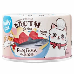 Jollycat Pure Tuna In Broth Grain-Free Canned Cat Food 80g natural cat food soft cat treats freeze dried cat food organic cat treats indoor cat food