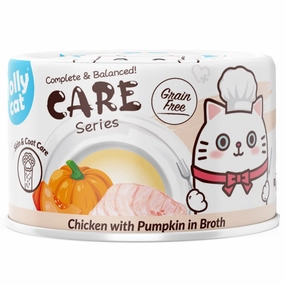 Jollycat Skin & Coat Care Chicken With Pumpkin In Broth Grain-Free Canned Cat Food 80g cat food cans soft cat food high protein cat food natural cat food senior cat food