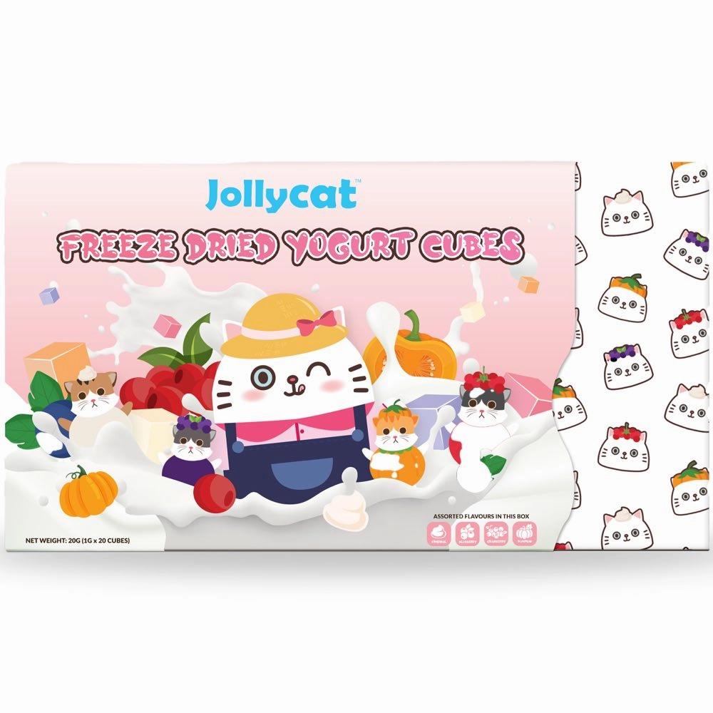 Jollycat Yoghurt Cubes Assorted Flavours Freeze-Dried Cat Treats 20pc natural cat food soft cat treats freeze dried cat food organic cat treats indoor cat food