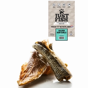 Just Fish Salmon Skin Curls Dog & Cat Treats 250g cat snacks catnip treats healthy cat food cat reward treats low calorie cat food