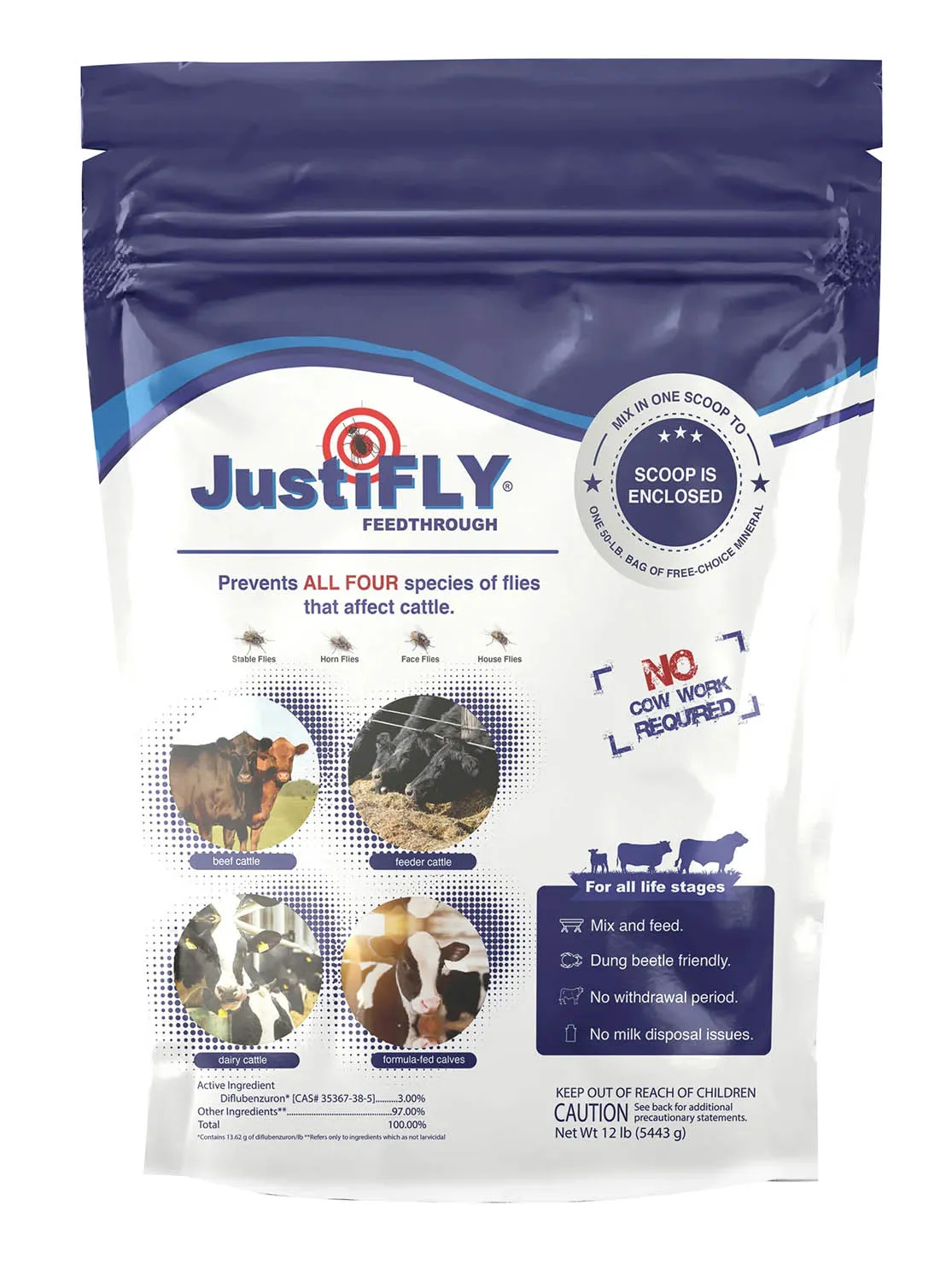 JustiFly Feedthrough 3% 12lb Bag - Salt