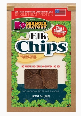 K9 Granola Factory Elk Chips 6oz Bag goat vitamins sheep health poultry medicine livestock supplement animal wellness