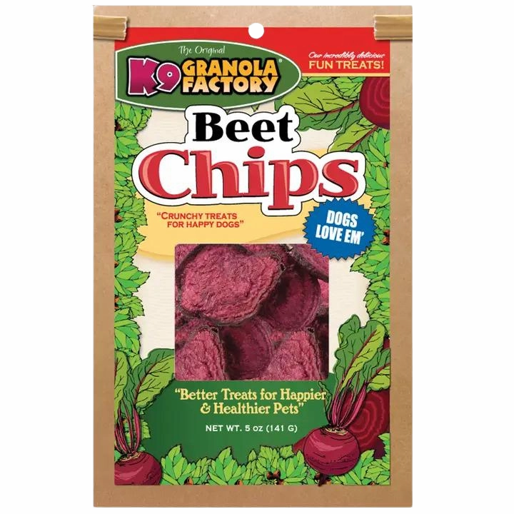 K9 Granola Factory Natural Chips - Beet 5oz Bag goat vitamins sheep health poultry medicine livestock supplement animal wellness