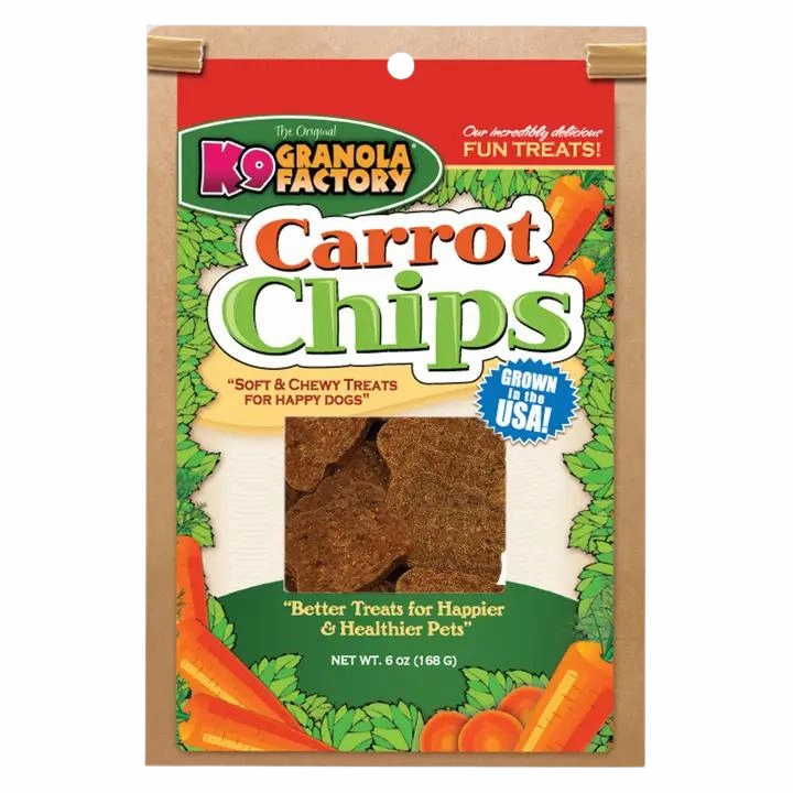 K9 Granola Factory Natural Chips - Carrot 6oz Bag goat vitamins sheep health poultry medicine livestock supplement animal wellness