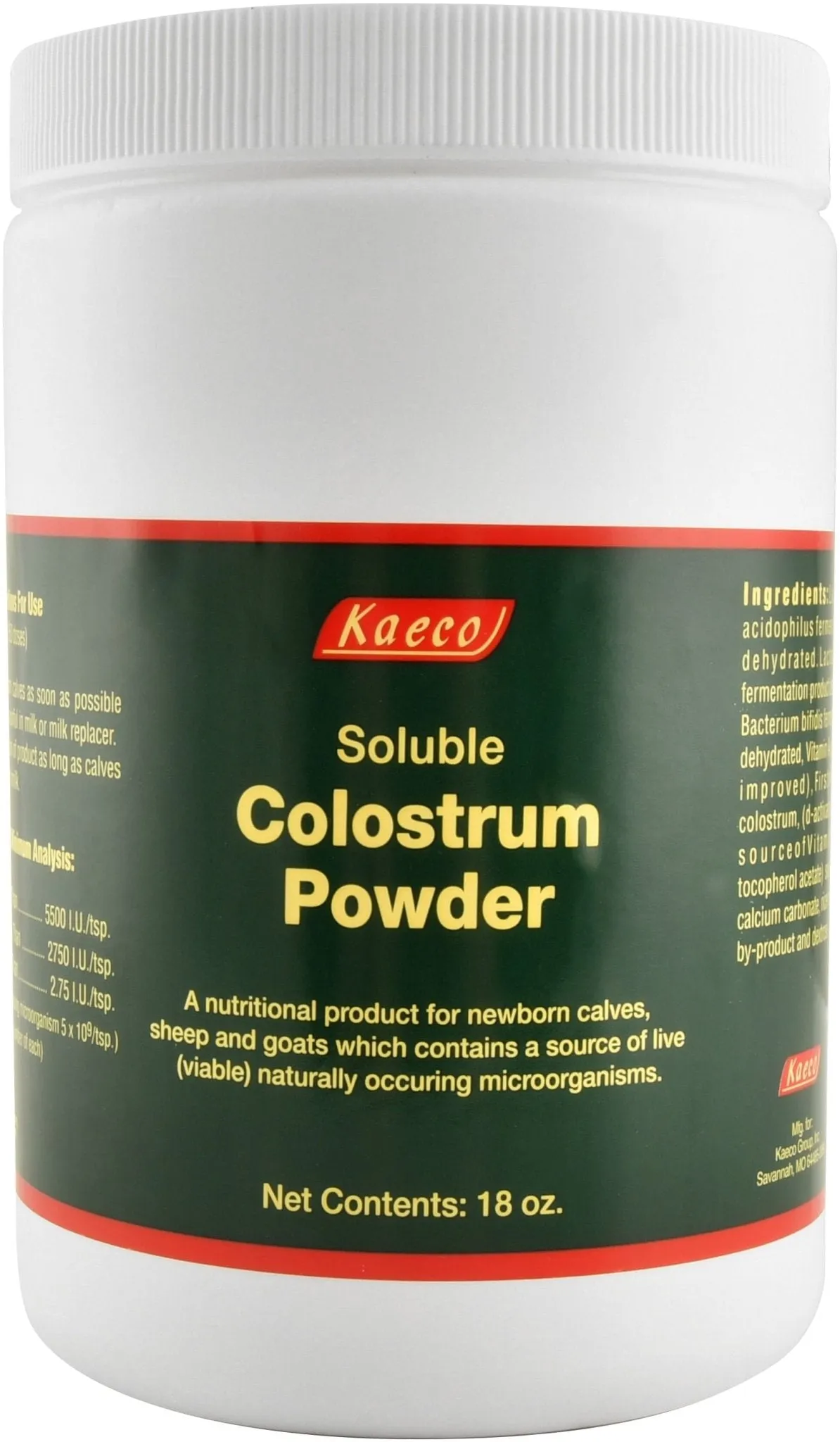 Kaeco Soluble Colostrum Supplement Powder, 18 oz