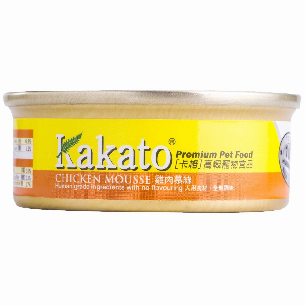 Kakato Chicken Mousse Canned Cat & Dog Food 40g natural cat food soft cat treats freeze dried cat food organic cat treats indoor cat food
