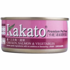 Kakato Chicken, Salmon & Vegetables Canned Pet Food 170g cat food cans soft cat food high protein cat food natural cat food senior cat food