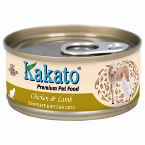 Kakato Complete Diet Chicken & Lamb Canned Cat Food 70g natural cat food soft cat treats freeze dried cat food organic cat treats indoor cat food