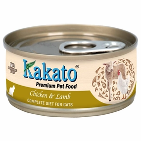 Kakato Complete Diet Chicken & Lamb Canned Cat Food 70g cat food cans soft cat food high protein cat food natural cat food senior cat food
