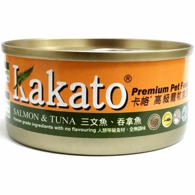 Kakato Salmon & Tuna Grain-Free Canned Cat & Dog Food natural cat food soft cat treats freeze dried cat food organic cat treats indoor cat food